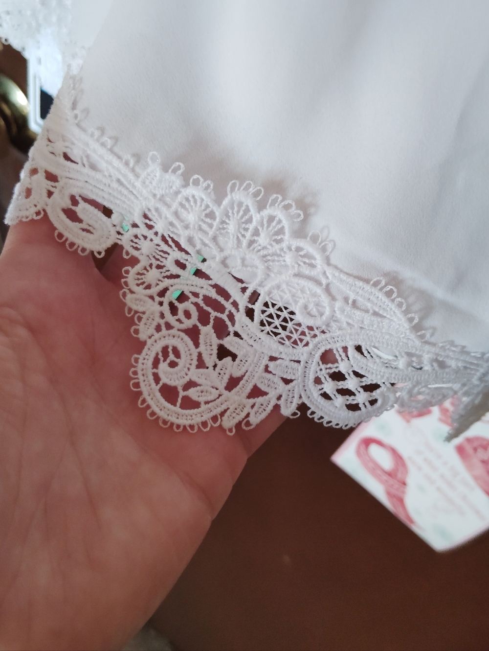 SUPERDOWN bleu Mini Dress - White Floral Lace Size Medium - Picture 11 of 12